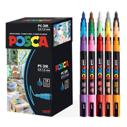 Posca Mitsubishi Bút Chì Bút Nước Posca Fine Point Lõi Tròn 15 Màu PC3M15C