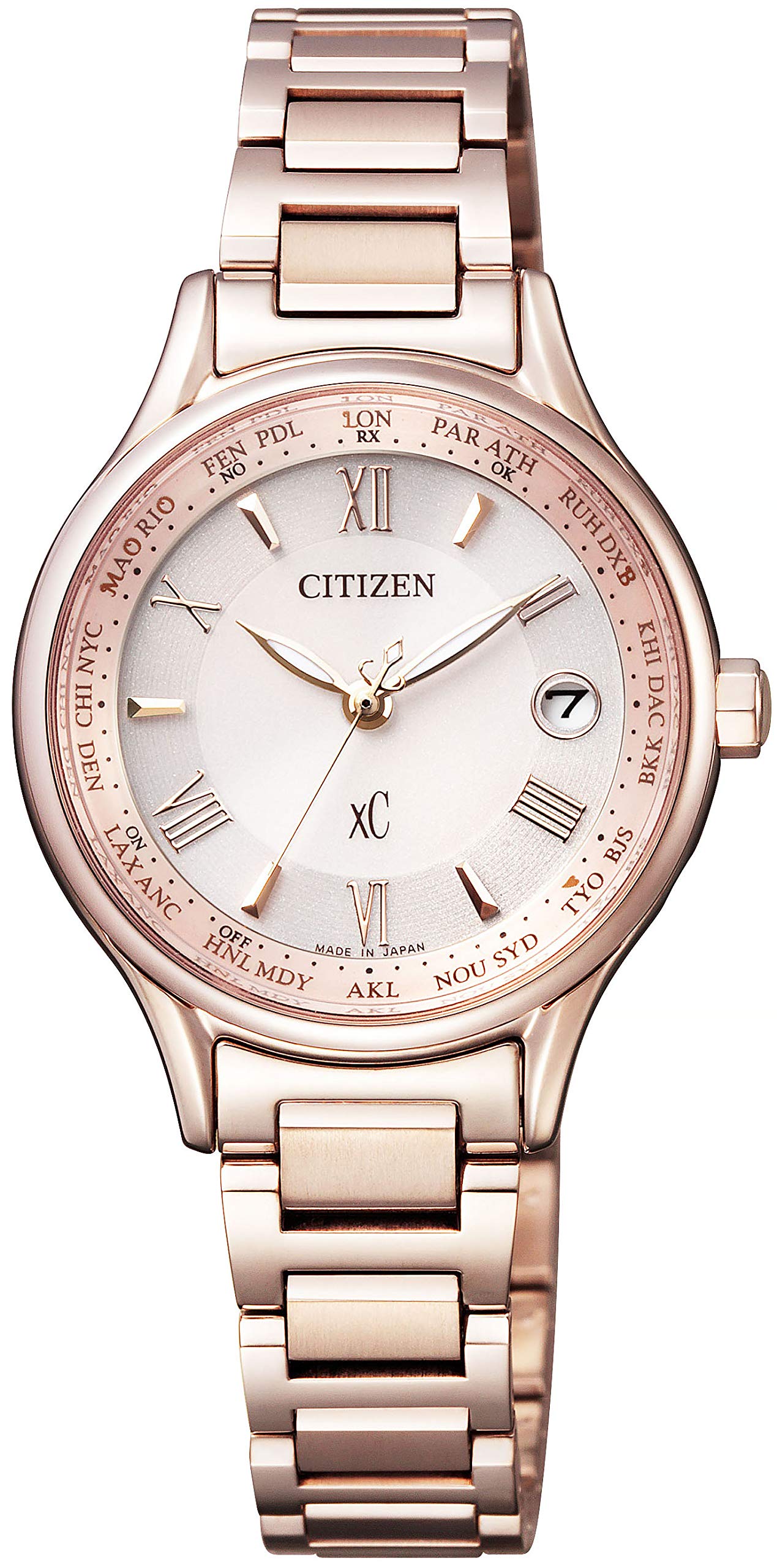 [CITIZEN] 시계 xC (전파 시계/방수/사쿠라 핑크) EC1164-53W 광발전 에코·드라이브 경량 티타늄 사파이어 유리 여성 여성 아날로그 비즈니스 귀여운 날짜