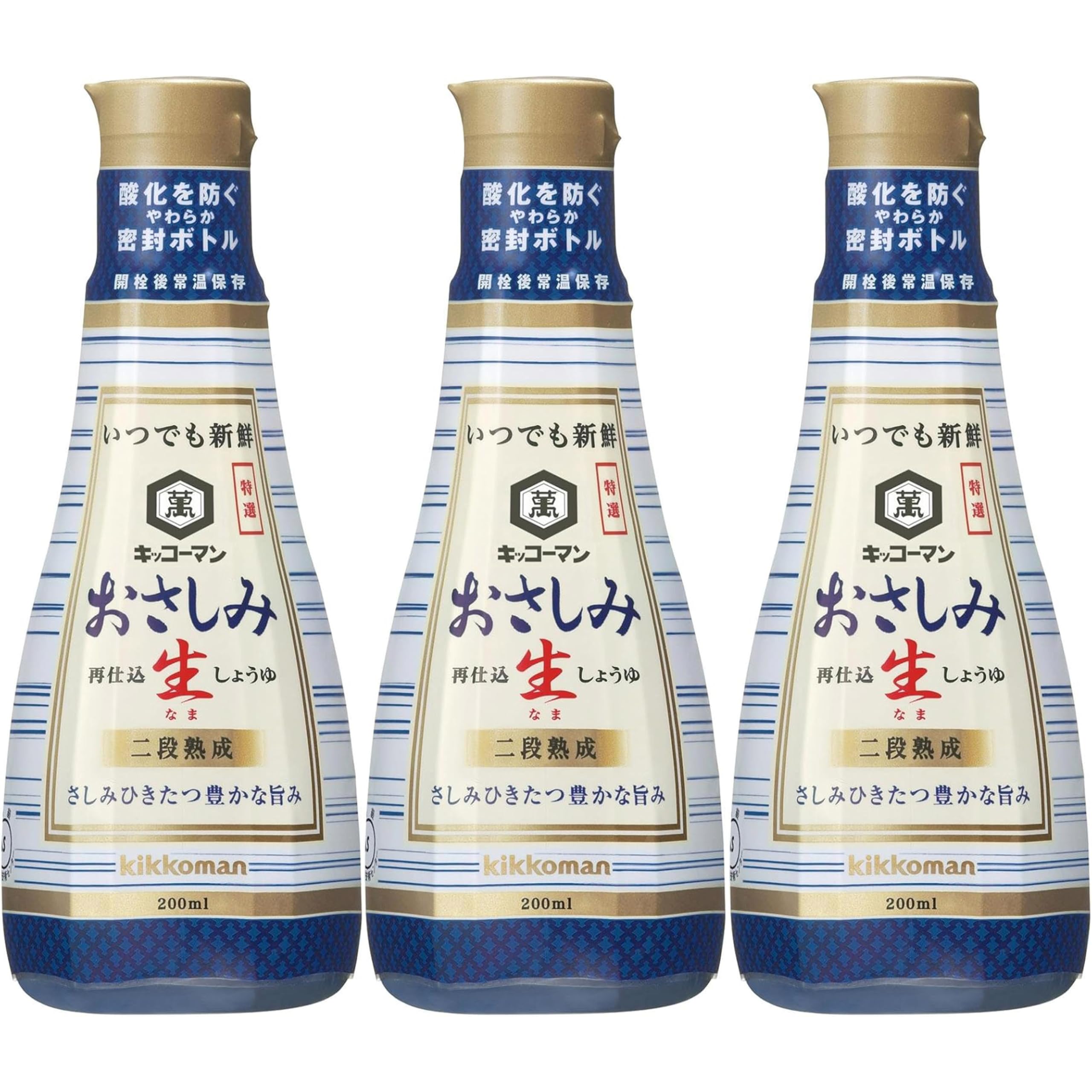 [Minoru Shoji] Kikkoman Always Fresh Osashimi Soy Sauce 200ml, 3 bottles