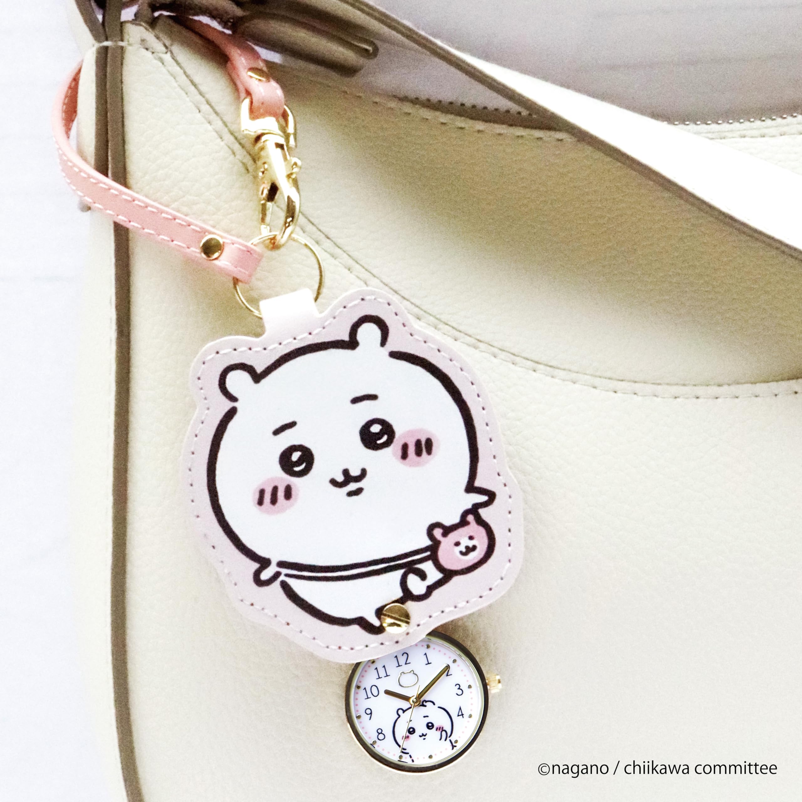 Fieldwork Pocket Watch Character Women's Kids Chikawa Charm Analog Strap Back Bag Backpack CKW003-1