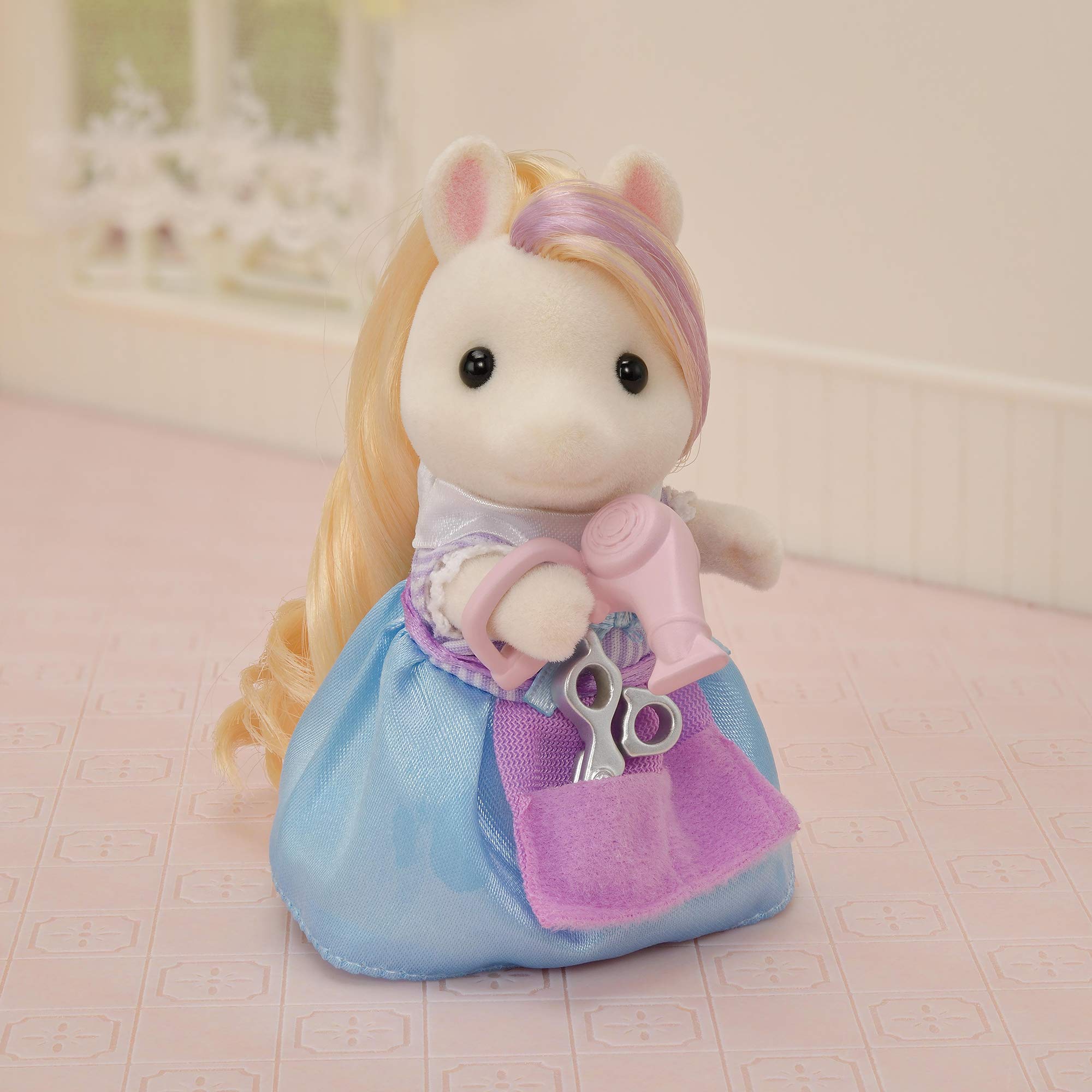 Tiệm làm tóc Sylvanian Families [Bộ làm tóc Pony sành điệu] Chứng nhận Fu-15 ST Mark dành cho Nhà búp bê đồ chơi từ 3 tuổi trở lên EPOCH