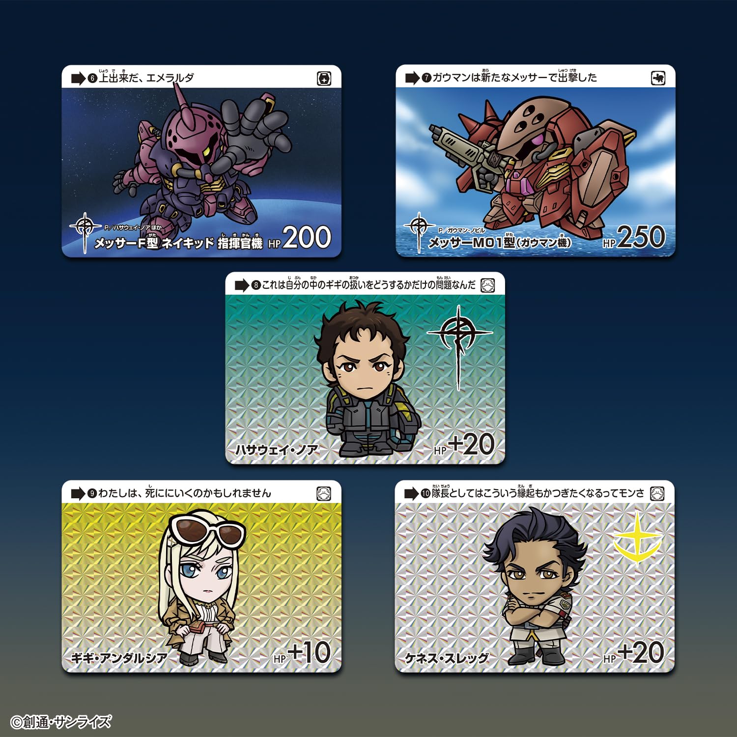 [BANDAI] Carddass Gundam Selection Vol.6 ~Flash of Light Hathaway & Char's Counterattack~ (Pack) (1BOX 20 pieces)