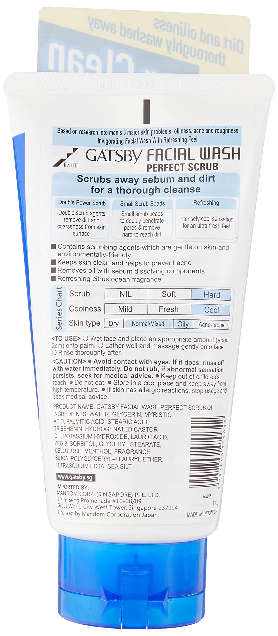 Gatsby Facial Wash Perfect Scrub 130g