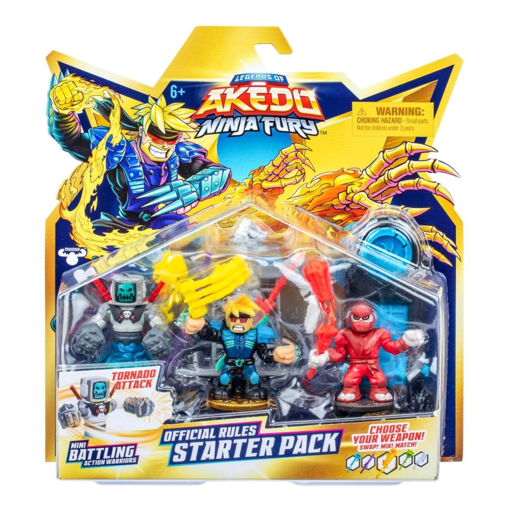 AKEDO S7 S8 NINJA FURY Ninja Fury Battle Figure Battle Toy (S8 Starter Pack)