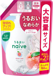 Naive Body Soap [Peach Leaf Extract] Refill 760ml | Body Soap Body Wash Soap Soap Children Kids Baby Soap