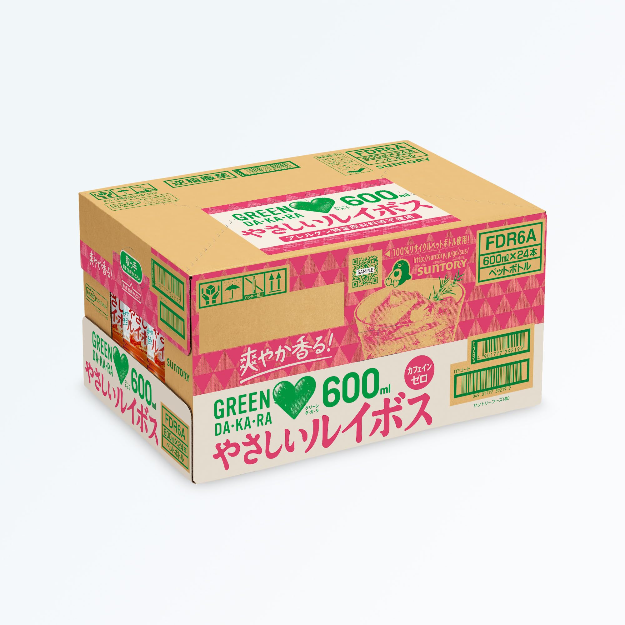 GREEN DA・KA・RA (Green Dakara) Suntory Green Dakara Easy Rooibos Tea Caffeine-free 600ml x 24 bottles