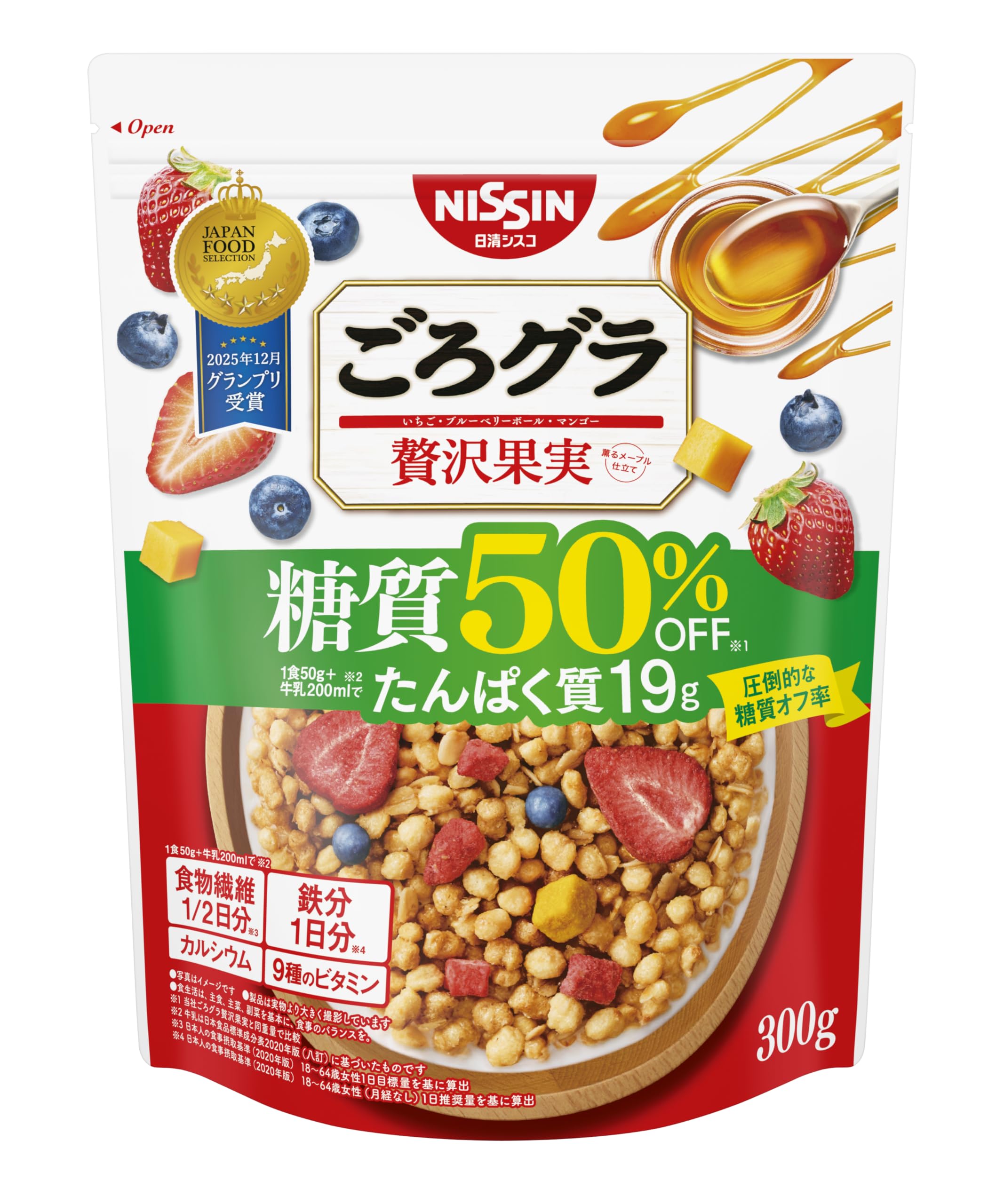 Nissin Cisco Gorogura 50% off sugar luxury fruit 300g