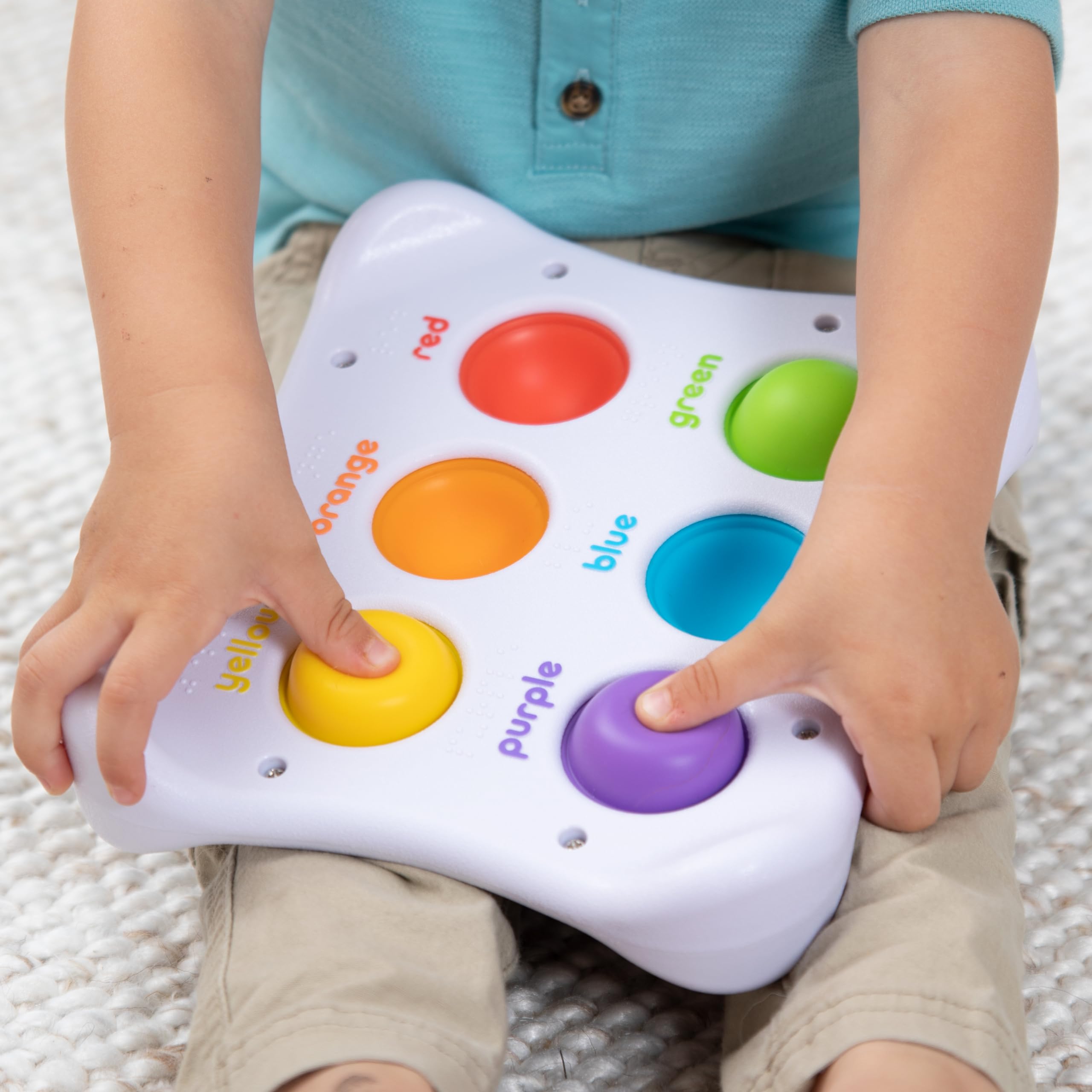 Fat Brain Toys Dimple Shape Fingertip Educational Squishy Toy Push Pop 1 Year Old FA208-1 Genuine Product