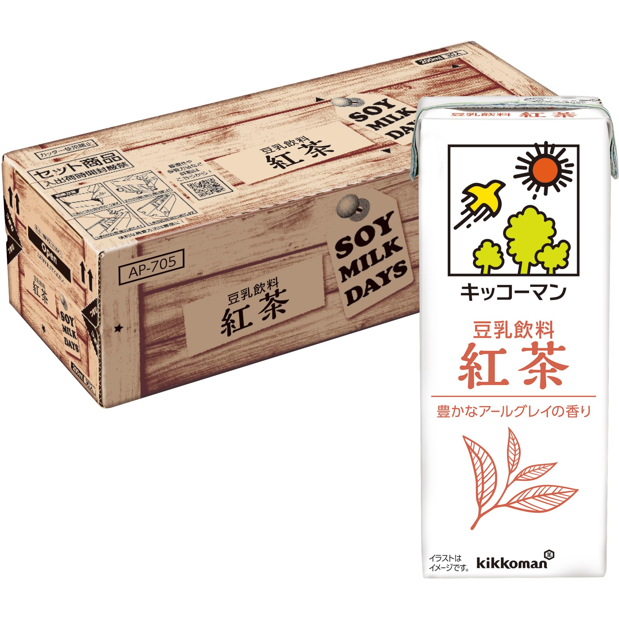 Kikkoman Soy Milk Beverage Tea SOYMILK DAYS 200ml x 30 bottles