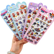 Anime 3D Solid 3D Puffy Pocket Anpan Powerpuff Solid 3D Spirit Seal Yokai Sticker Bread Epoxy Resin Pasteable Sticker Cute Pattern For Notebook Diary DIY Craft Material (Set of 4) (Anpanman)