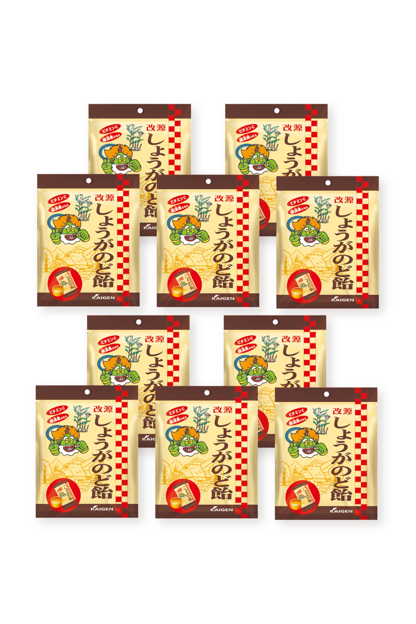 카이겐 개원 생강 목 飴 羅漢果入り 비타민 C (73g×10袋)
