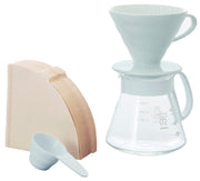 HARIO V60 Ceramic Dripper 02 Set for 1-4 Cups White Made in Japan XVDD-3012W
