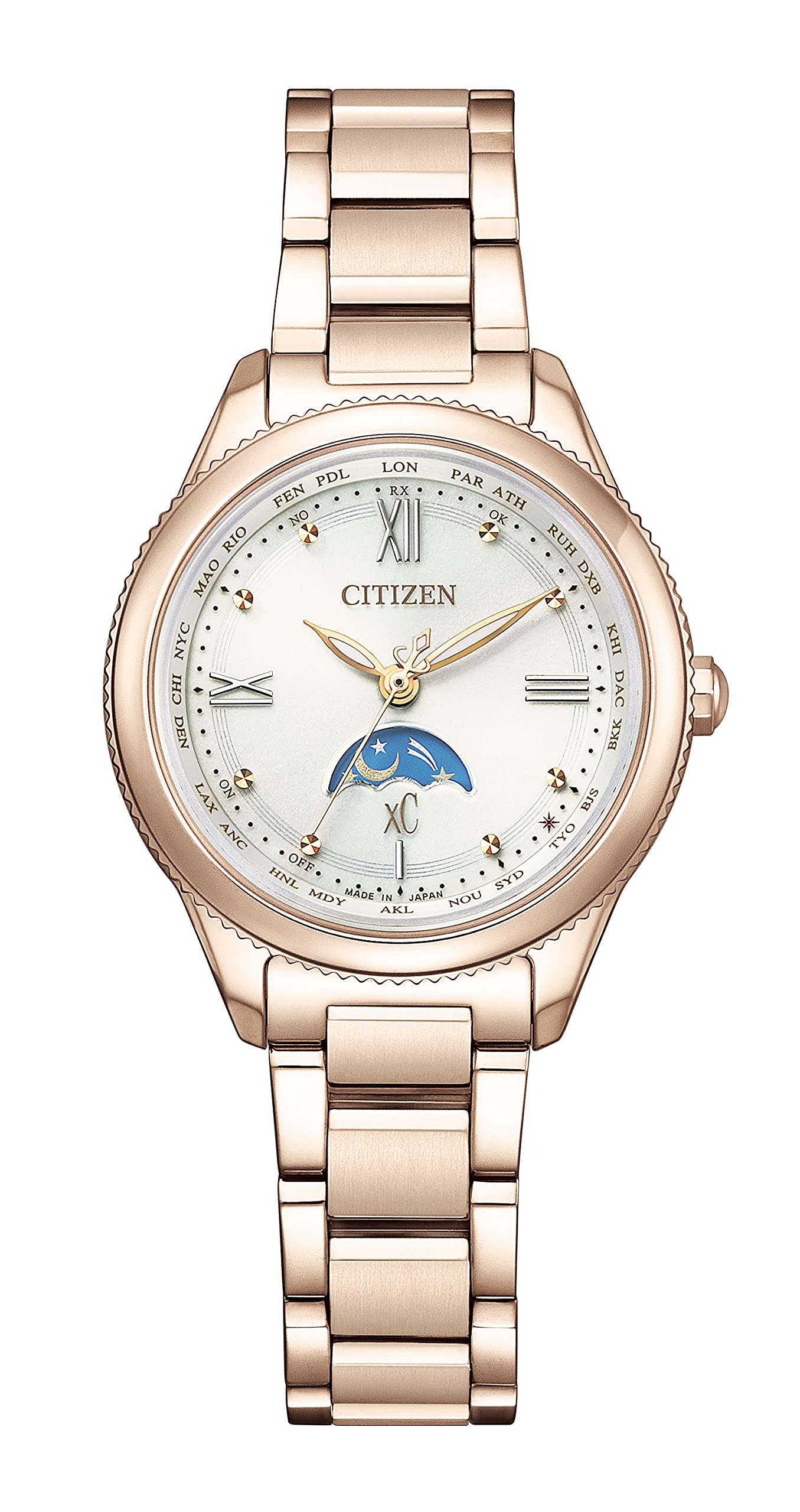 [CITIZEN] 손목시계 크로스시 xC ( daichi collection ) EE1004-57A ( 광발전 에코·드라이브 전파 시계/일상생활 방수 / 여성 / 핑크 )