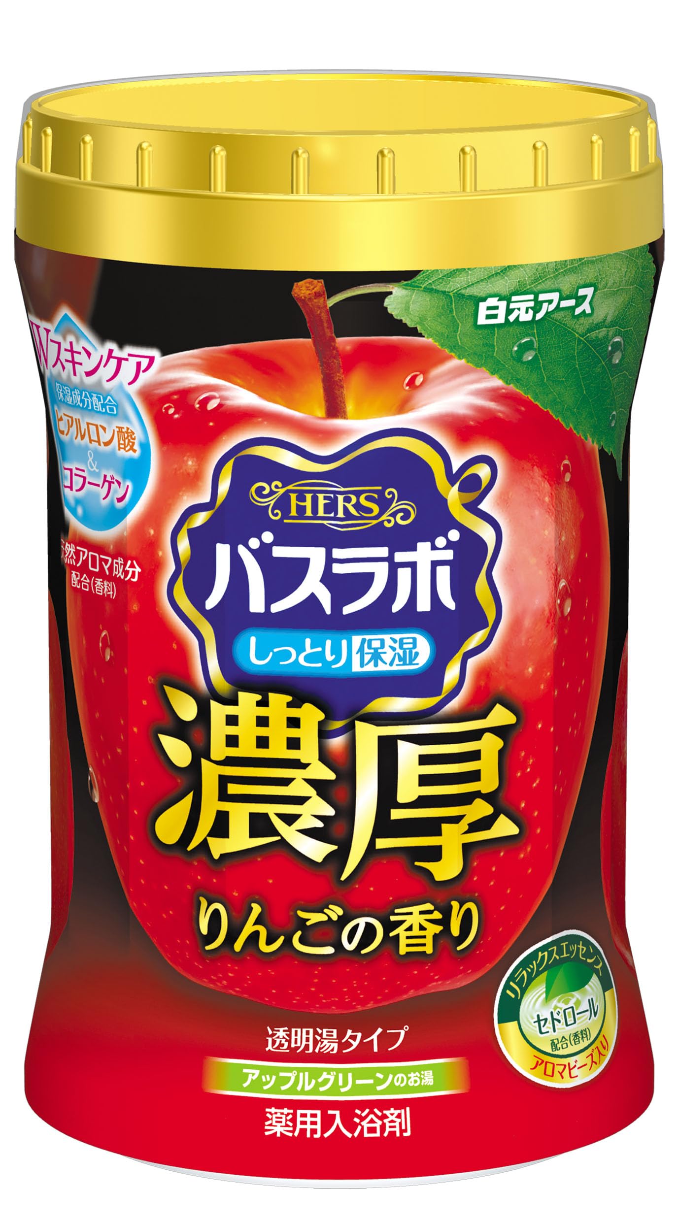 Hakugen Earth HERS Bath Lab Bottle Rich Apple Scent 600g Bath Salts