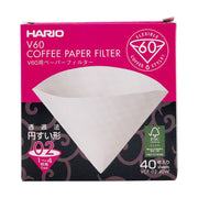 V60용 페이퍼 필터 02W 40장 상자입 VCF-02-40W 1~4잔용