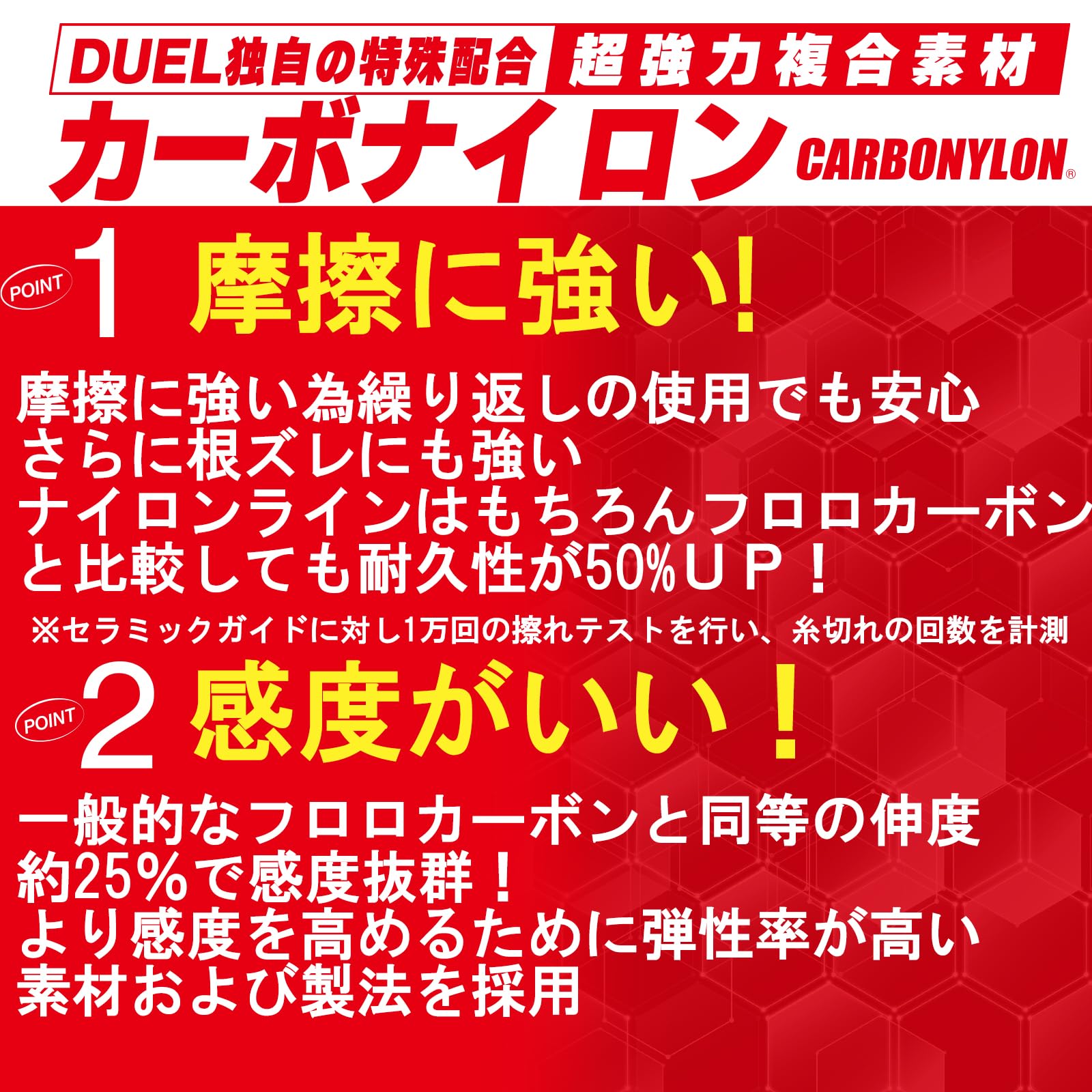 DUEL Carbon Nylon Line No. 3 CN500 500m No. 3 Y Yellow H3453-Y