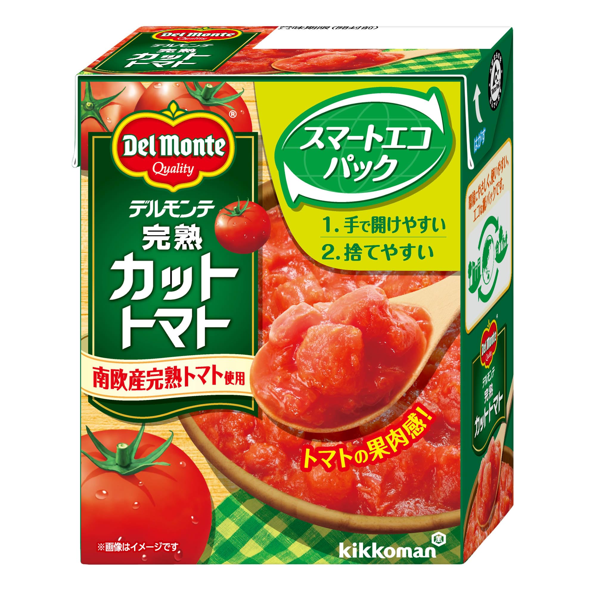 키코만 식품 델몬테 완숙 컷 토마토 종이팩 토마토캔 통조림 388g×12개
