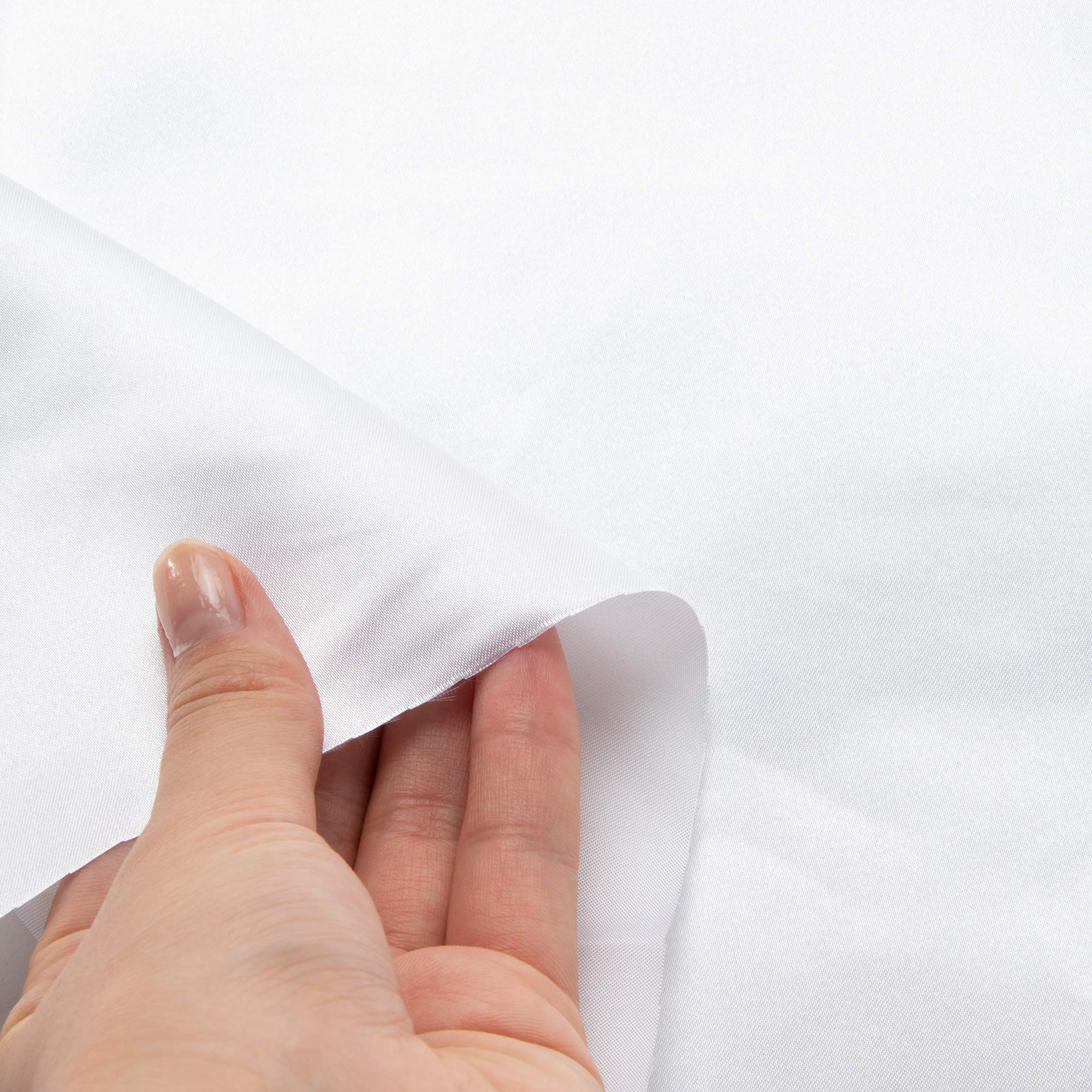 Kiyohara Silk Satin Fabric Approx. 122cm x 1m cut Col.KW White T880-1
