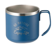 CAPTAIN STAG Mug Cup Double Stainless Steel Vacuum Insulated Heat/Cold 350ml Blue Monte UE-3433