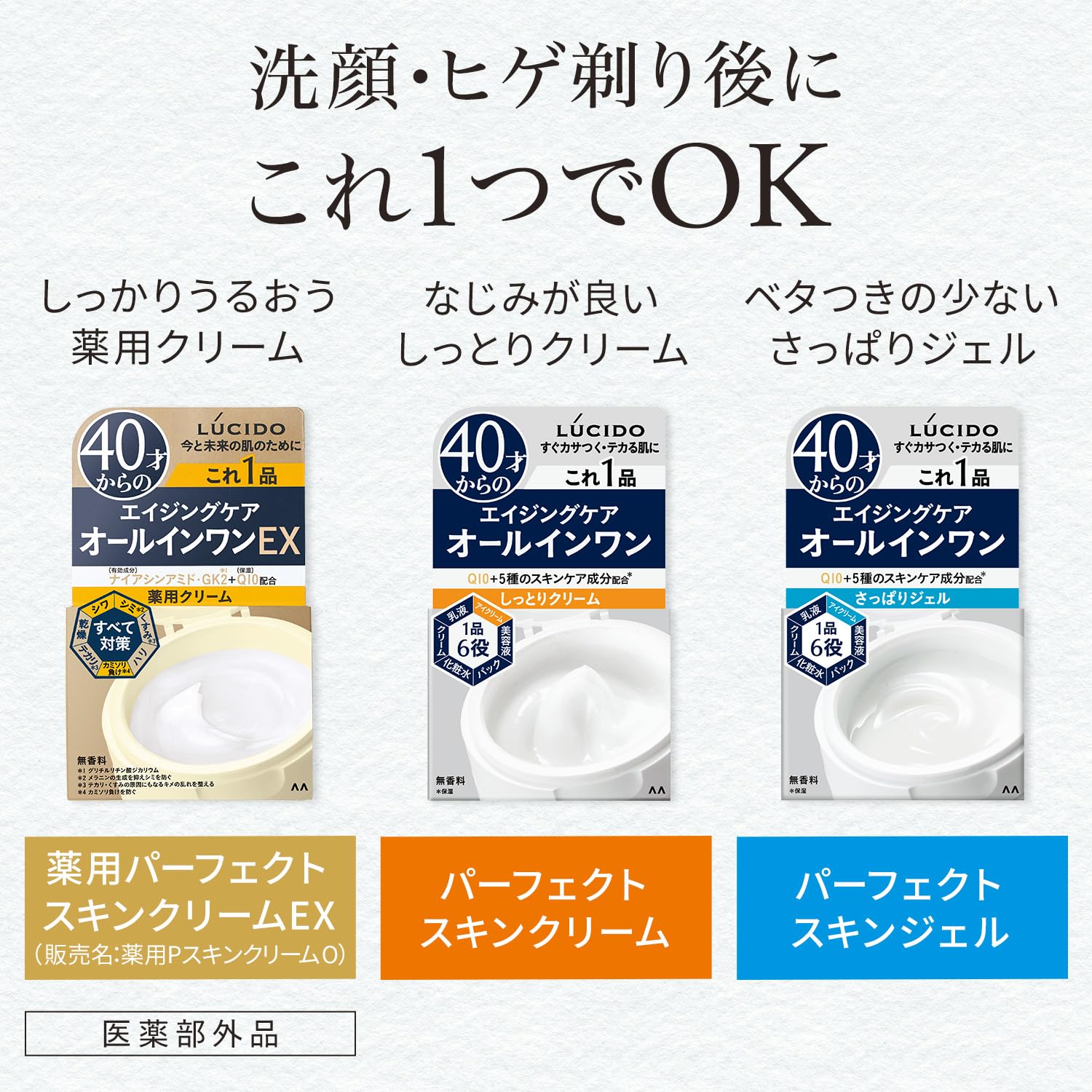 LUCIDO Perfect Skin Cream [Moisturizing all-in-one for men over 40]