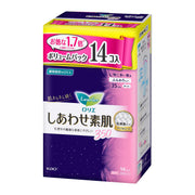 Laurier [Share Pack] Happy bare skin, especially for night use, 35cm, with wings, 14 pieces