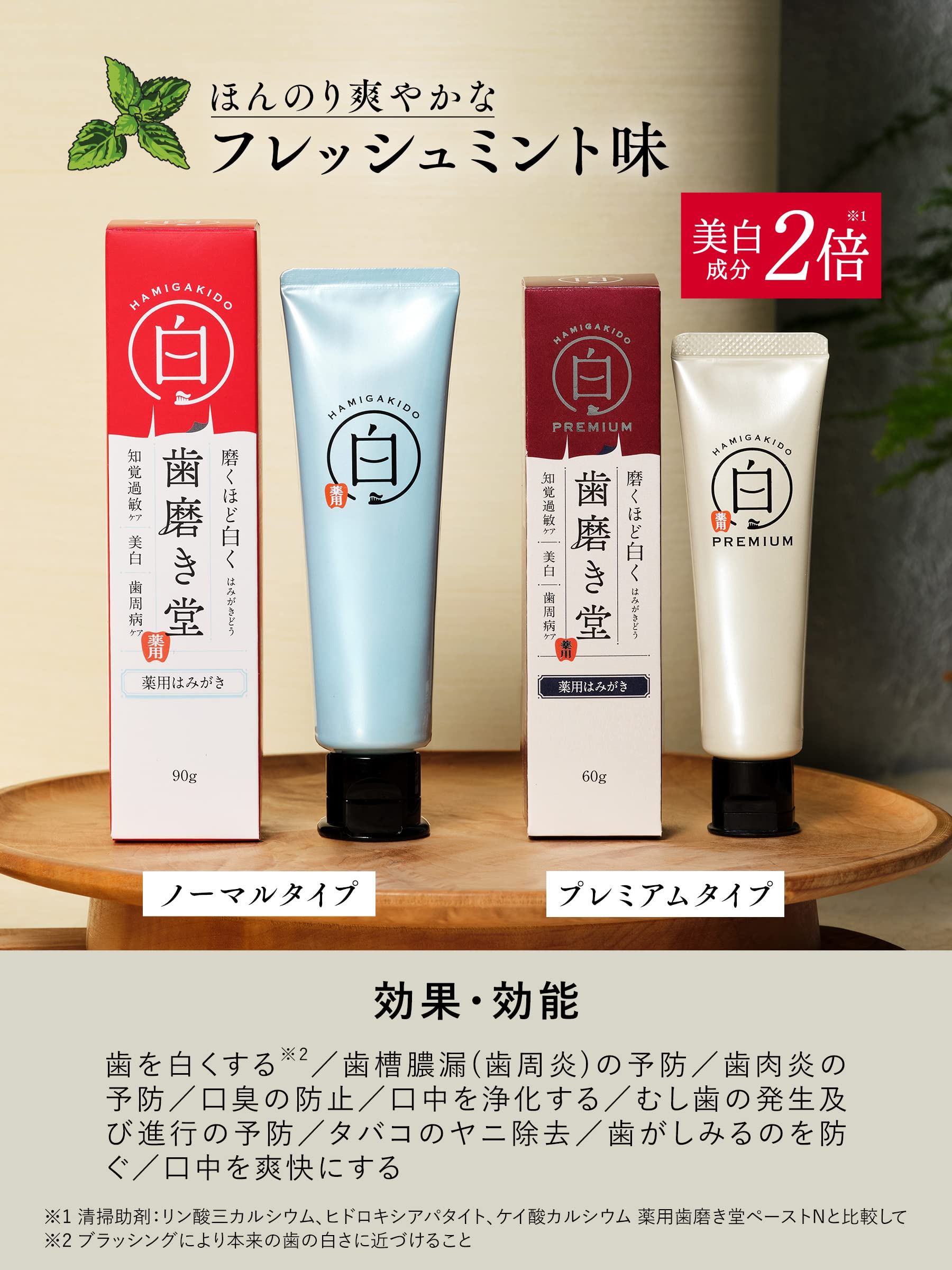 [Quasi-drug] Tobashido Medicated Whitening Paste Fresh Mint Flavor 90g Periodontal Disease Care Toothpaste