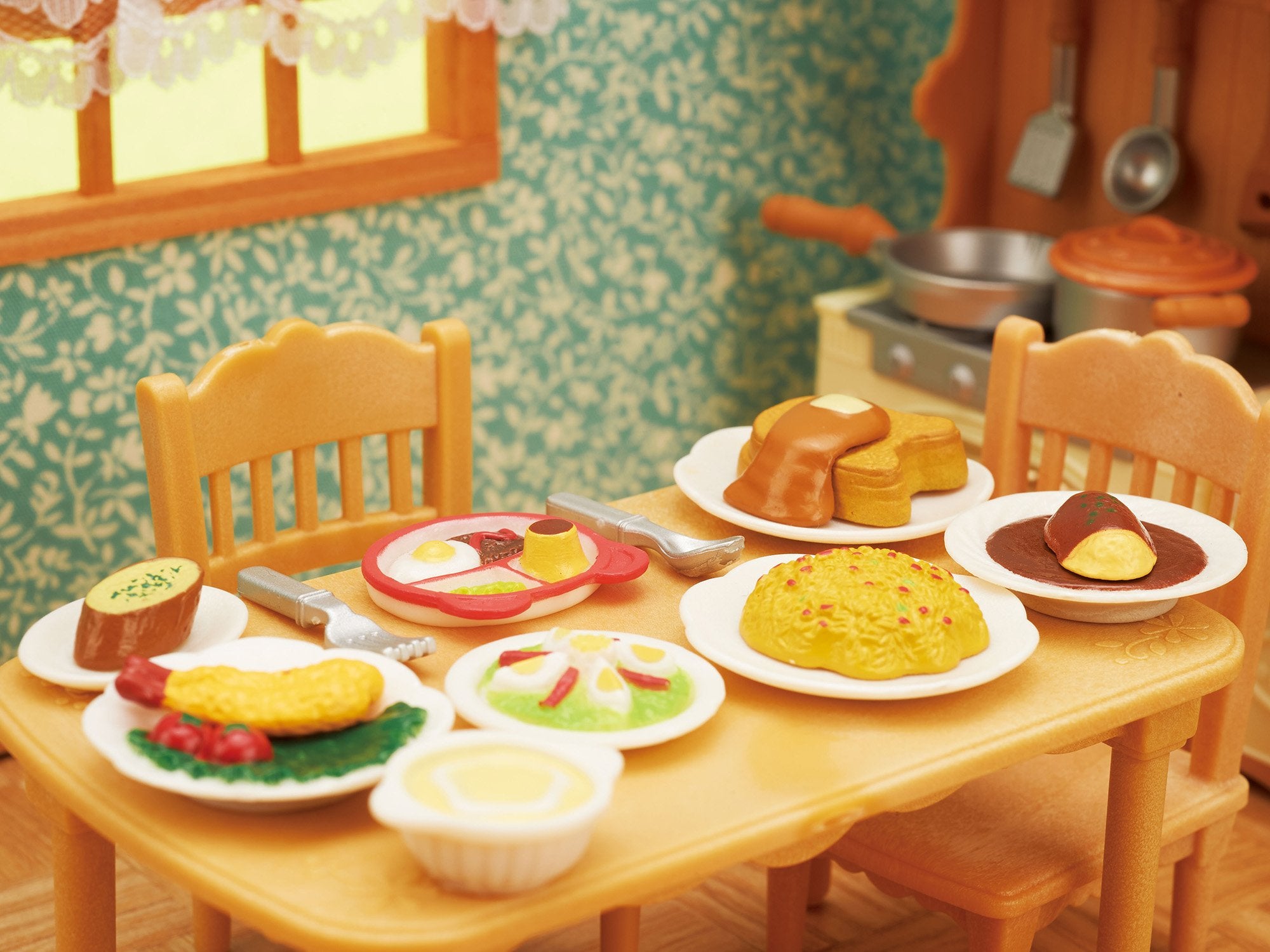 실바니아 패밀리 가구 【런치 세트】 카-417 ST 마크 인증 3세 이상 장난감 인형 집 Sylvanian Families 에포크사 EPOCH