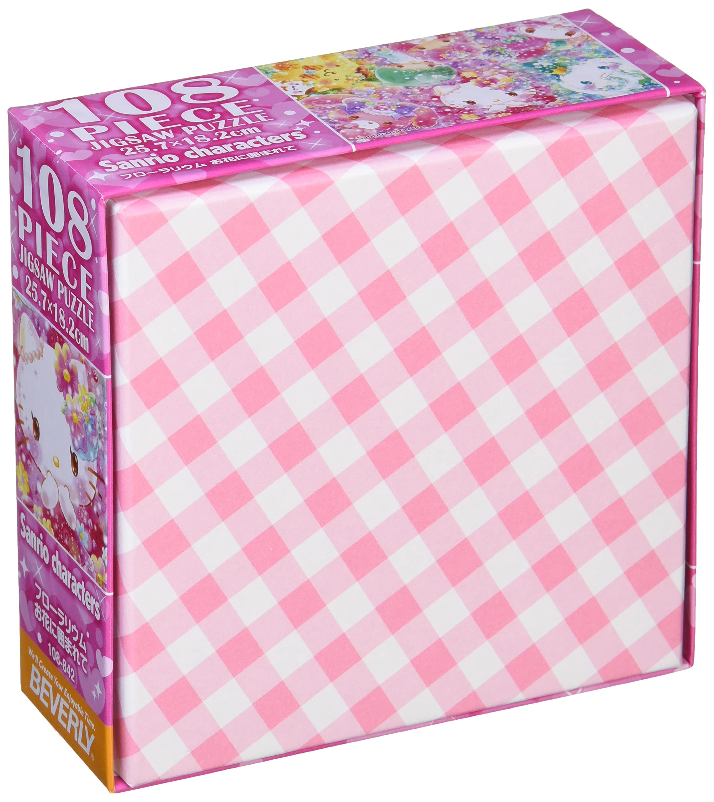BEVERLY [Made in Japan] Beverly 108 Piece Jigsaw Puzzle Florarium Surrounded by Flowers (18.2 x 25.7cm) 108-842 Pink