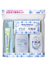 Clear Clean Kao Travel Set (Shampoo, Body Soap, Toothbrush, Toothpaste Powder) (*Toothbrush color cannot be selected)