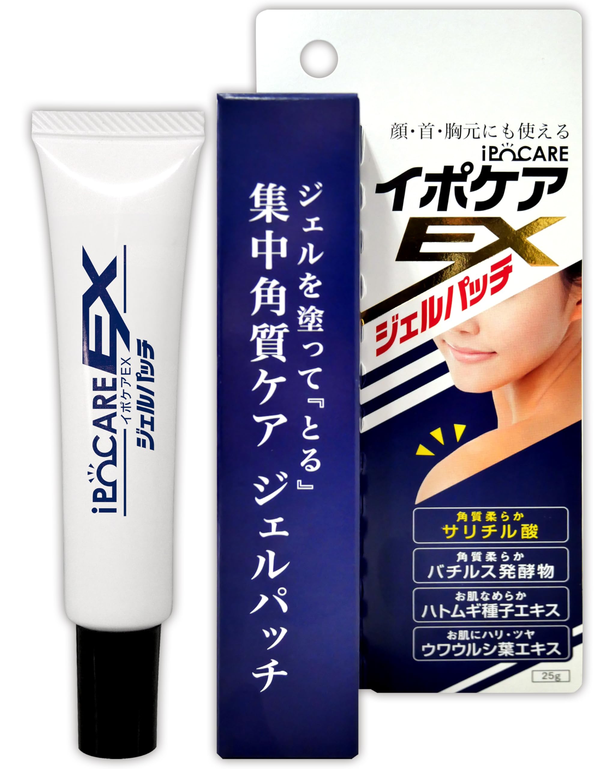 이포 케어 EX 젤 패치 25g 수원 얼굴 데코르테 용 젤 팩 의약 부외품 각질 케어 살리실산 하텀기 추출물 배합 일본제