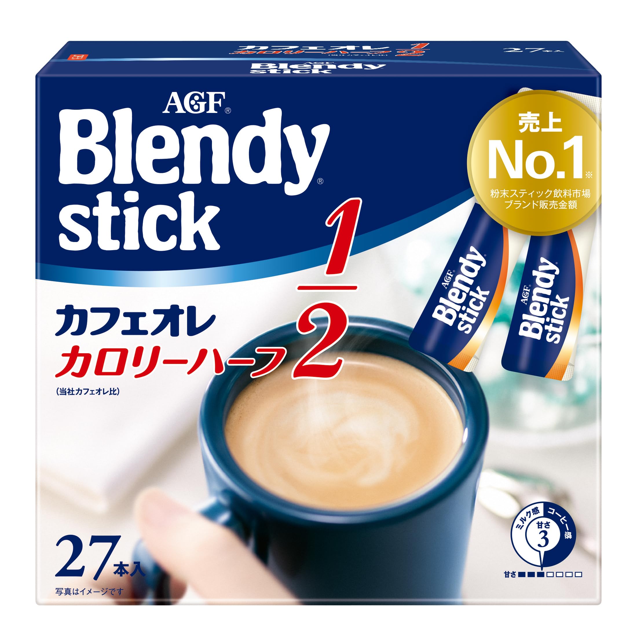AGF Blendy Stick Cafe au lait Half Calorie 27 pieces [Stick Coffee] [Carbohydrate-free]