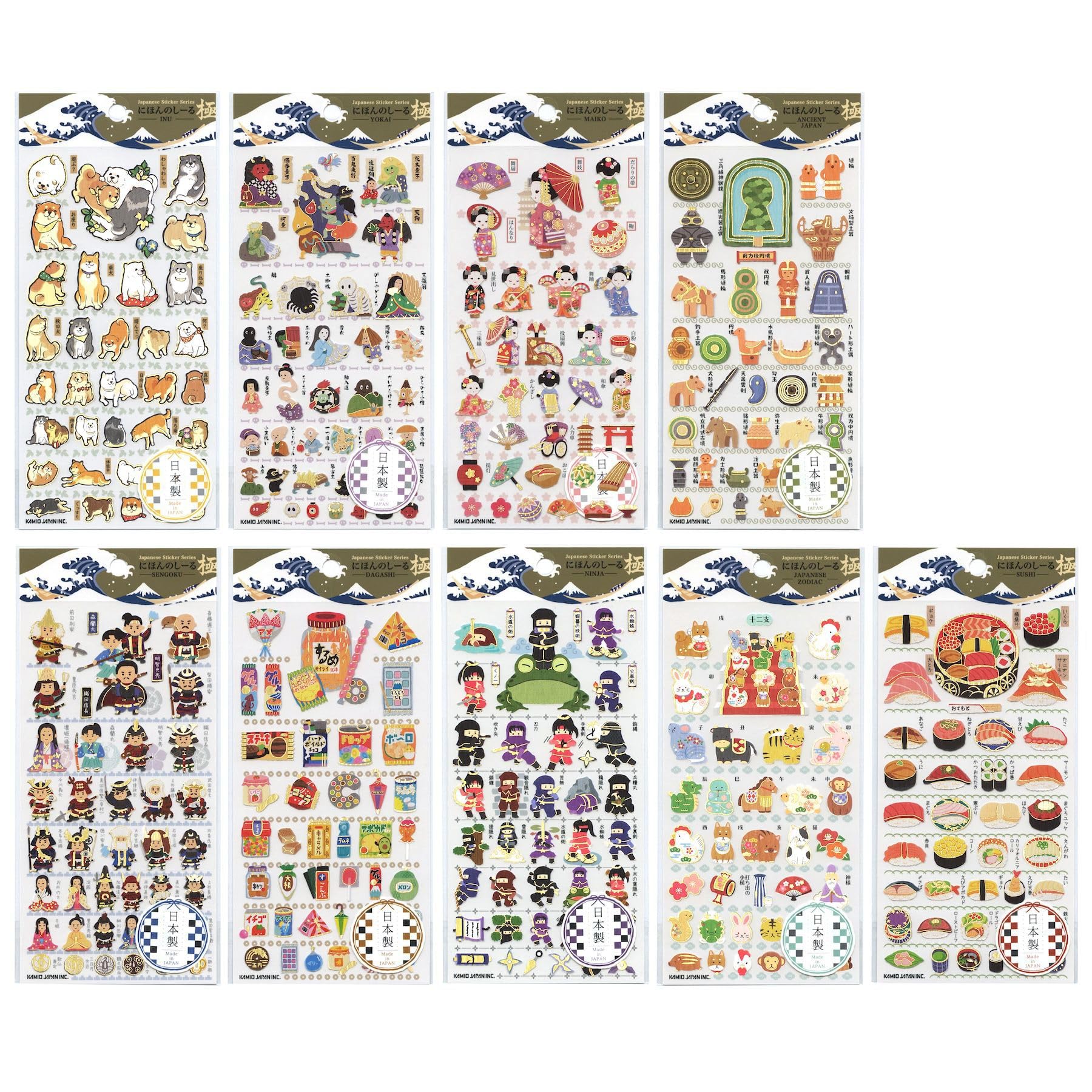 Kamio Japan Sticker Nihon Shiru Goku Shrines and Temples 225357