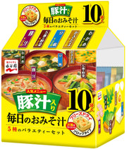 Nagatanien Everyday Miso Soup with Pork Soup 5 Types Variety Set 10 servings