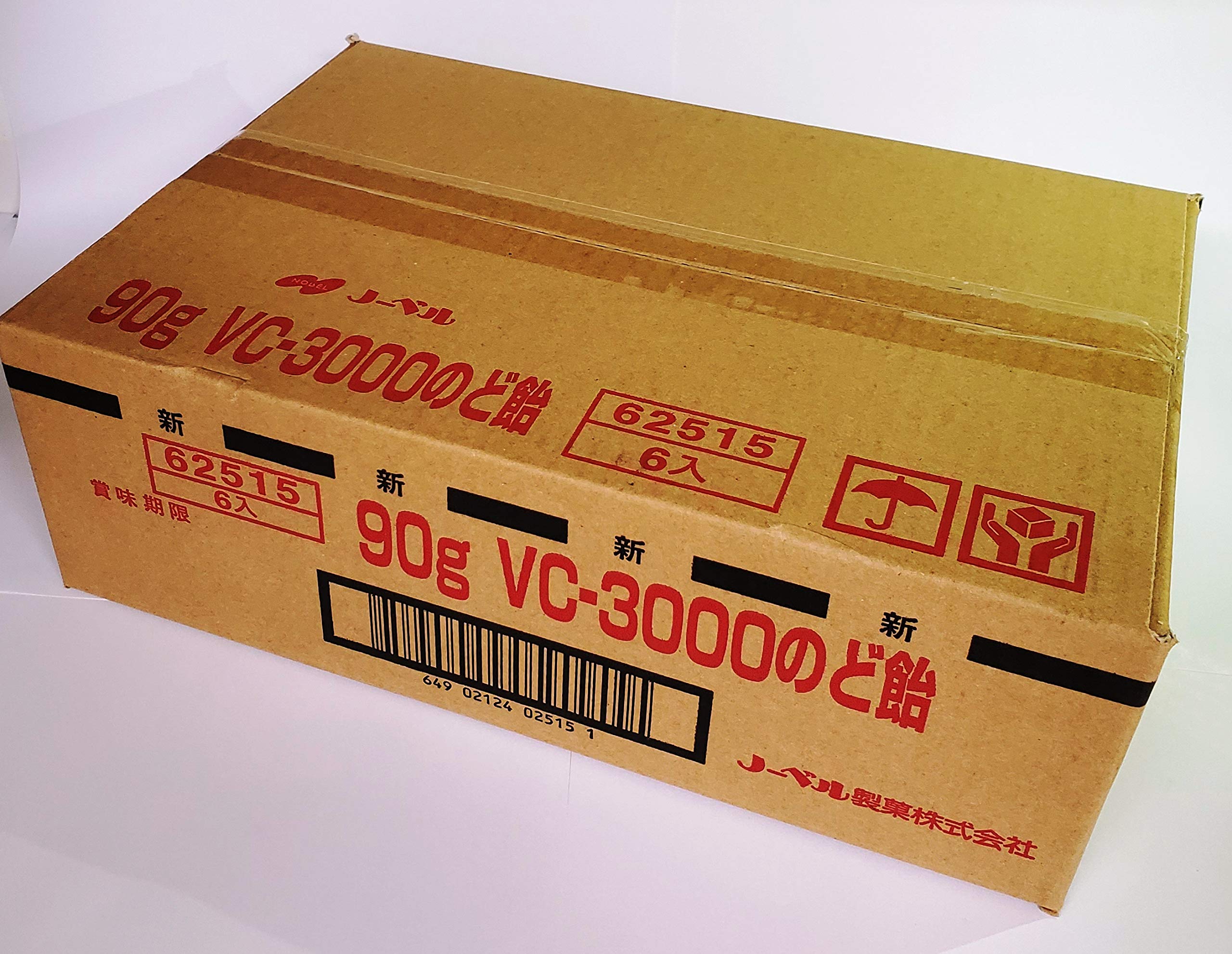 노벨 VC-3000 목 사탕 레몬 90g×6봉투