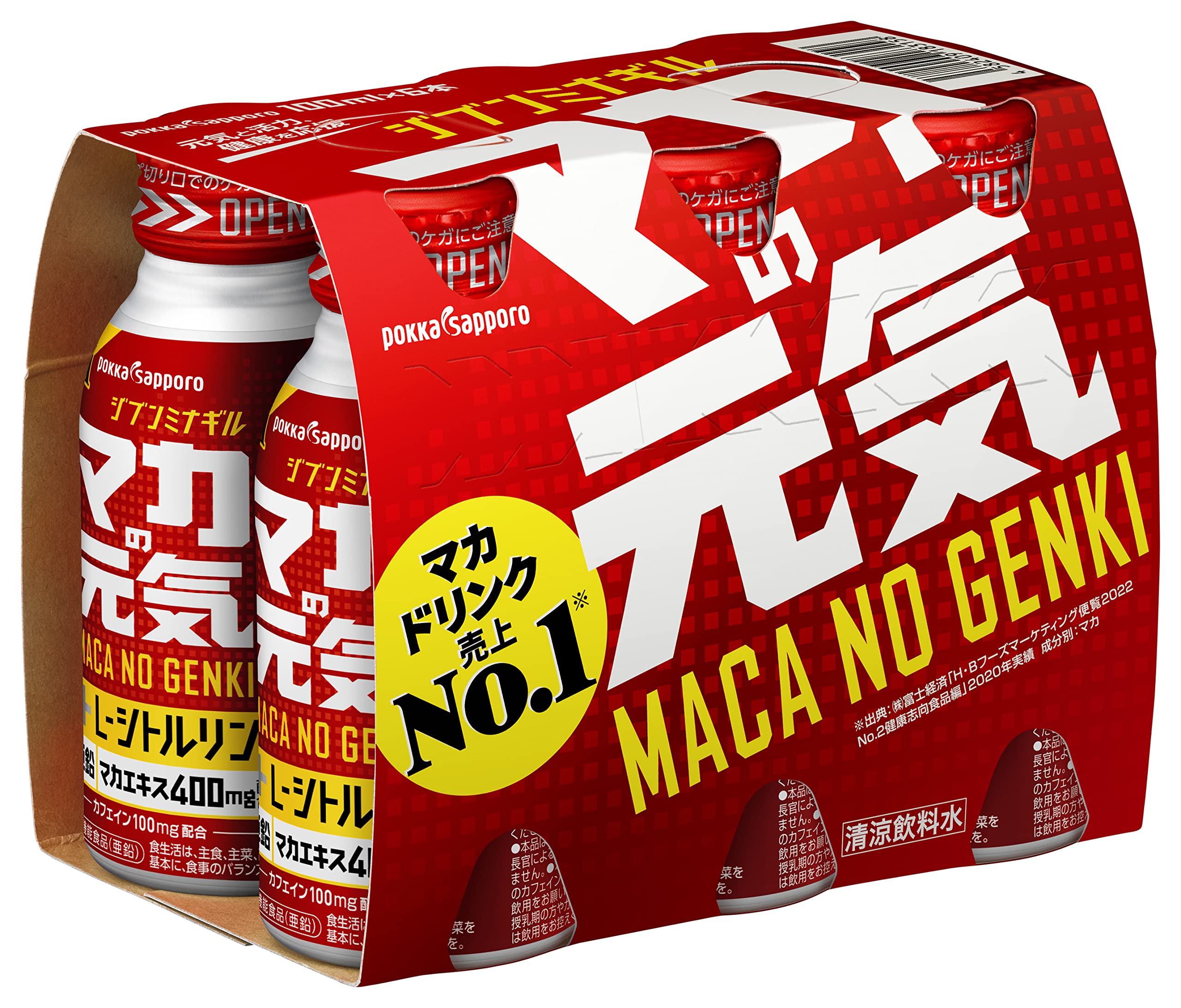 포카 삿포로 마카의 건강 음료 100ml×6개
