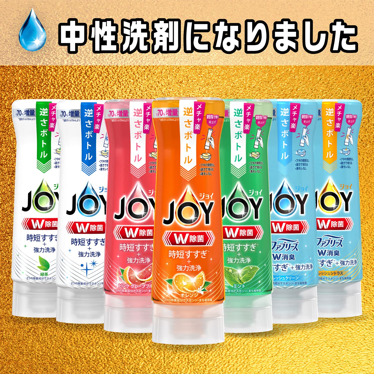 จอย ดับบลิว น้ำยาล้างจานฆ่าเชื้อ สีส้ม ยูนิตหลัก 170มล. 1
