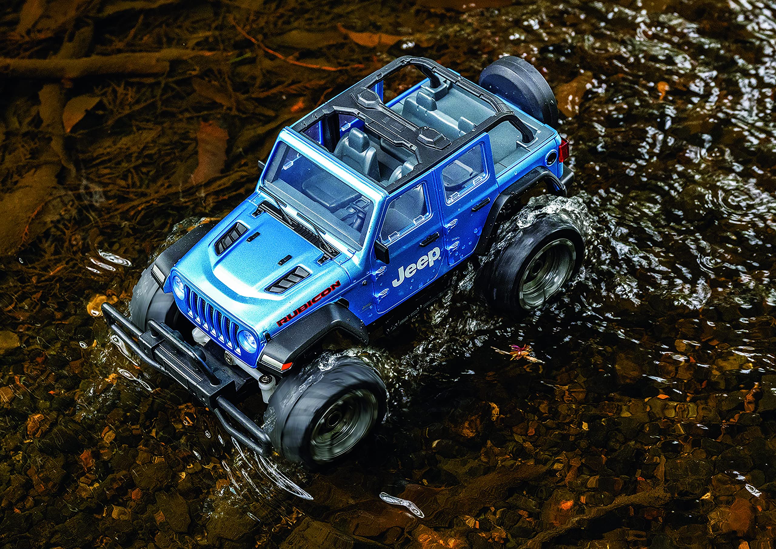 Jozen Dirt Max 1/24 Scale Radio Controlled Jeep Wrangler Rubicon JRVT111-BL Blue