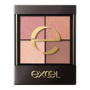 excel Real Close Shadow CX08 Quartz Ring Eyeshadow Palette Makeup 4 Colors 3 Textures (Gloss, Lame, Matte)