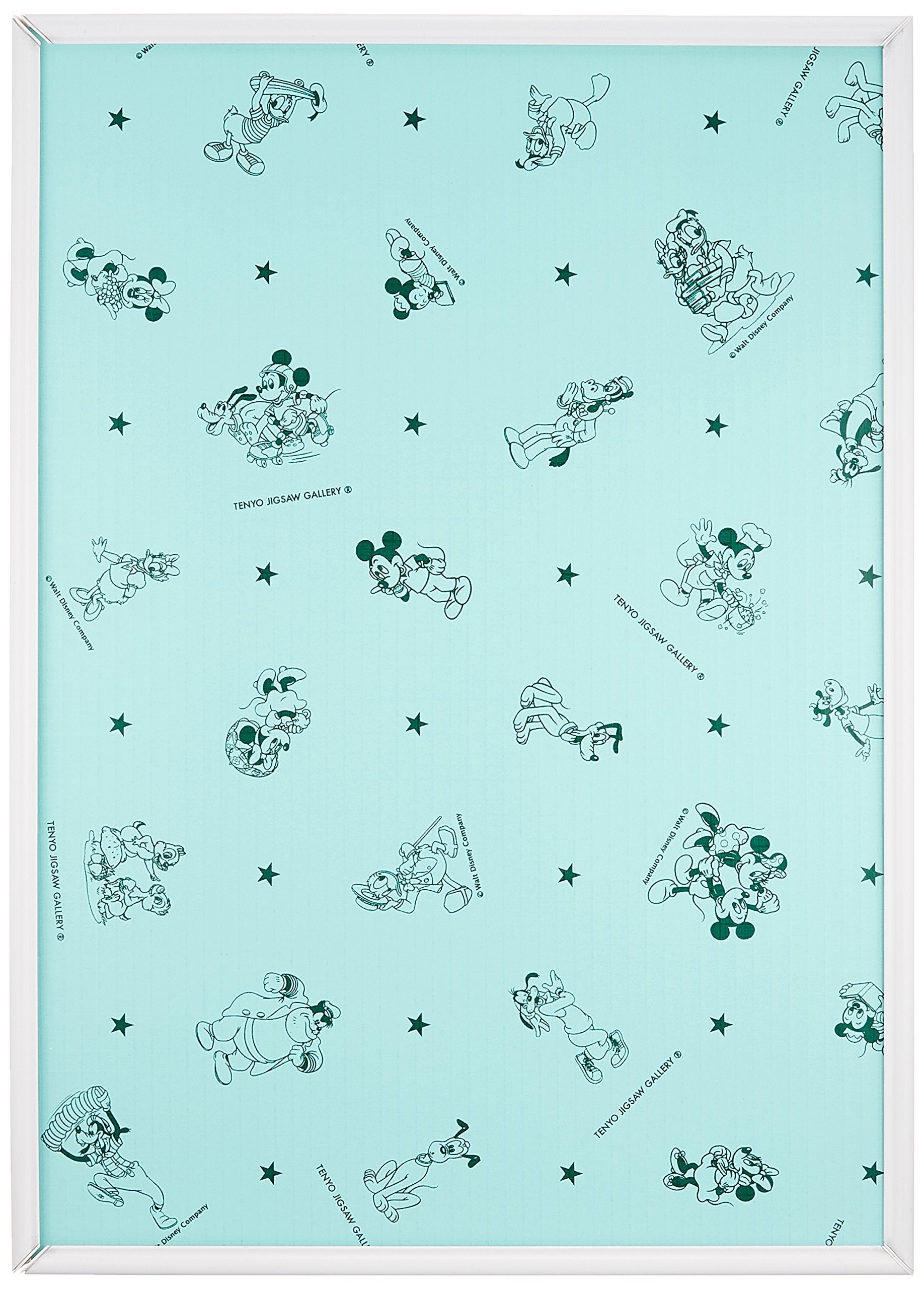 Tenyo [Made in Japan] Aluminum puzzle frame Disney exclusive safety panel for 300 pieces White (30.5x43cm) One-touch front opening method with locking function Mickey emblem plate hanging string hook included