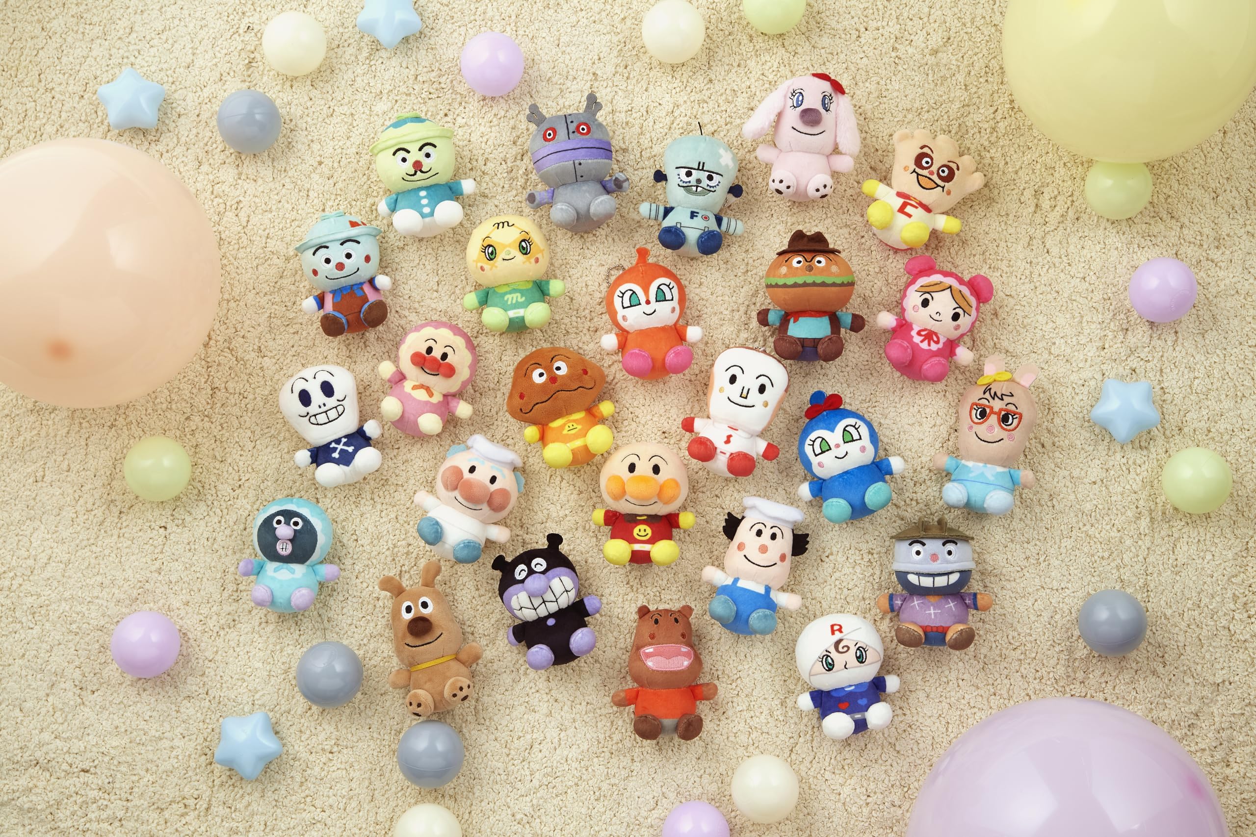 SEGA FAVE Mochi Fluffy Marshmallow Mascotto Baby Anpanman