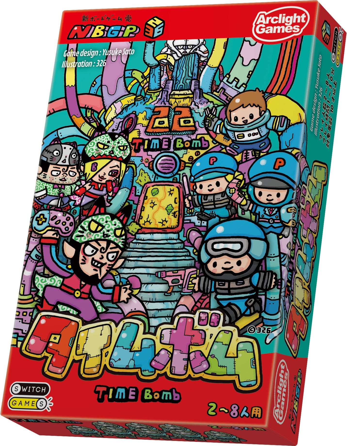 Arclight Time Bomb (2-8 players, 1-30 minutes, ages 10 and up) Board game