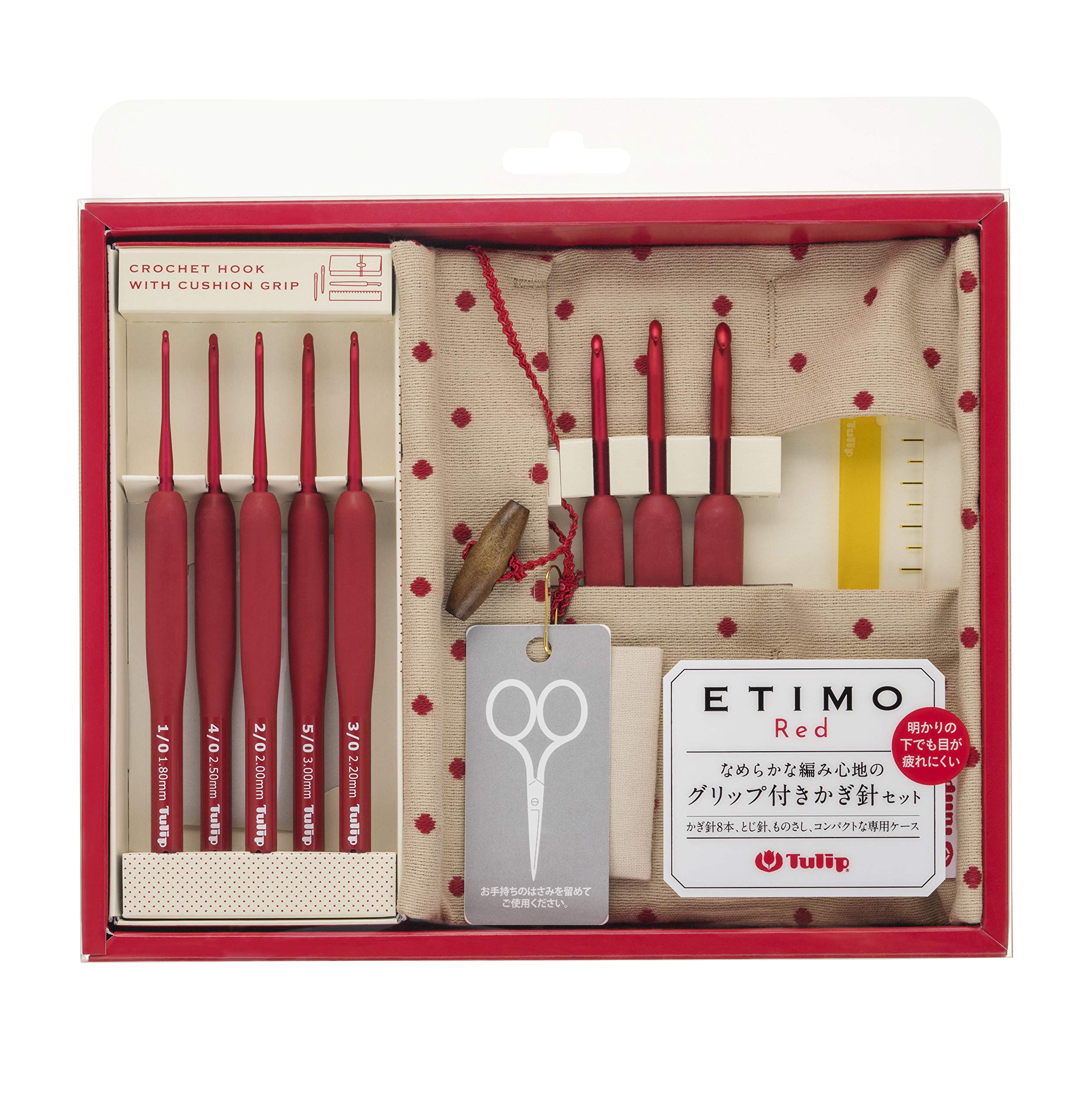 Móc "ETIMO Red Crochet Set Red" Kim đan Tulip TED001