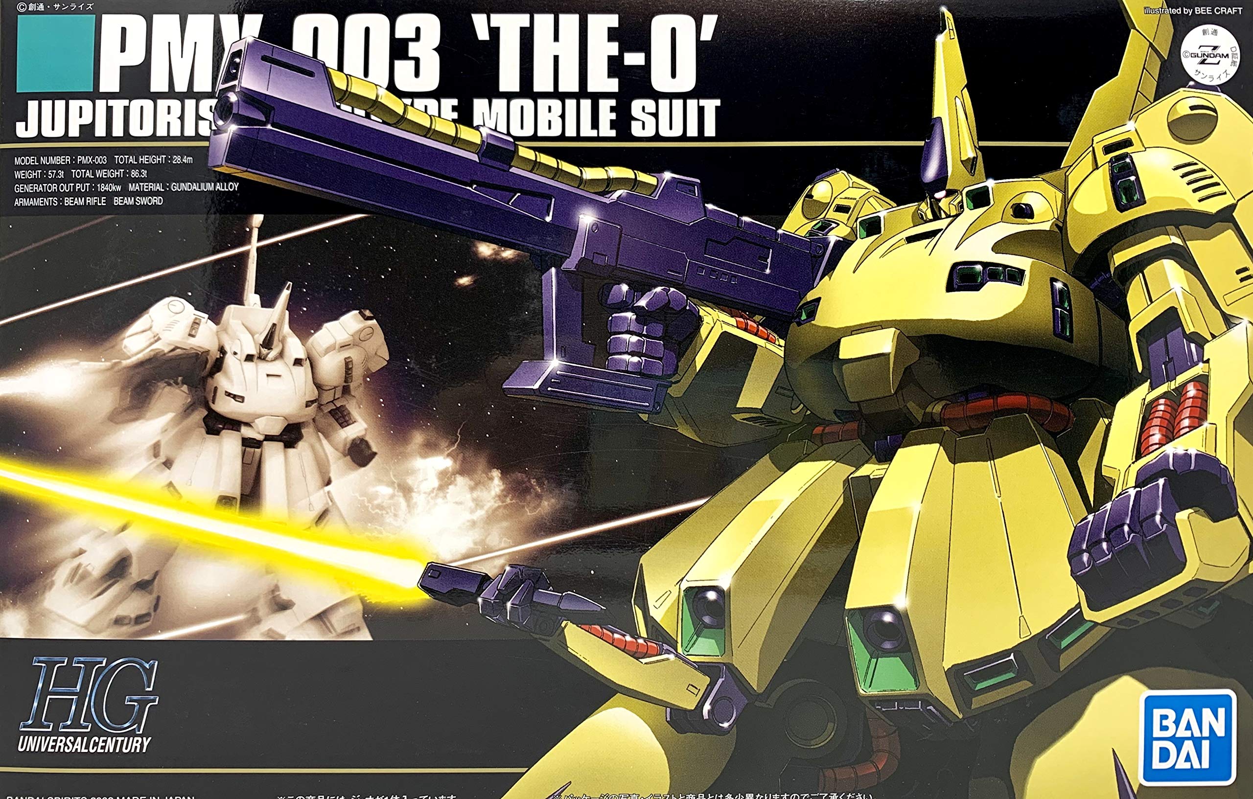 HGUC Mobile Suit Z Gundam PMX-003 The-O 1/144 scale color-coded plastic model