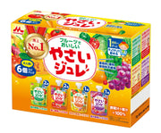 모리나가 과일로 맛있는 부드러운 쥬레 70g×6개 팩 [1세경부터 4종