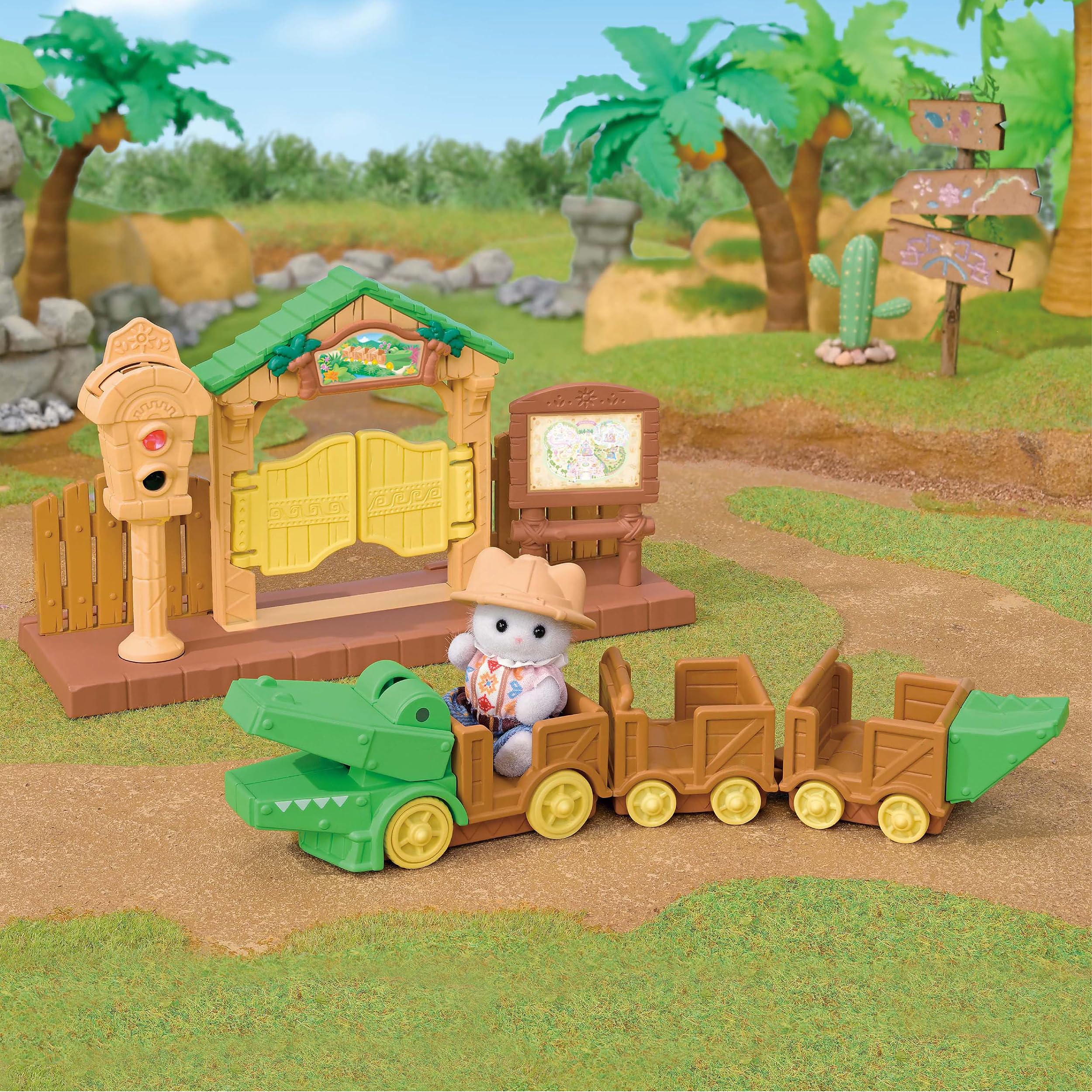 Sylvanian Families Doll/Furniture Set [Doki Doki Crocodile Train] Co-83 ST Mark Certification Ages 3+ Toy Dollhouse Sylvanian Families EPOCH