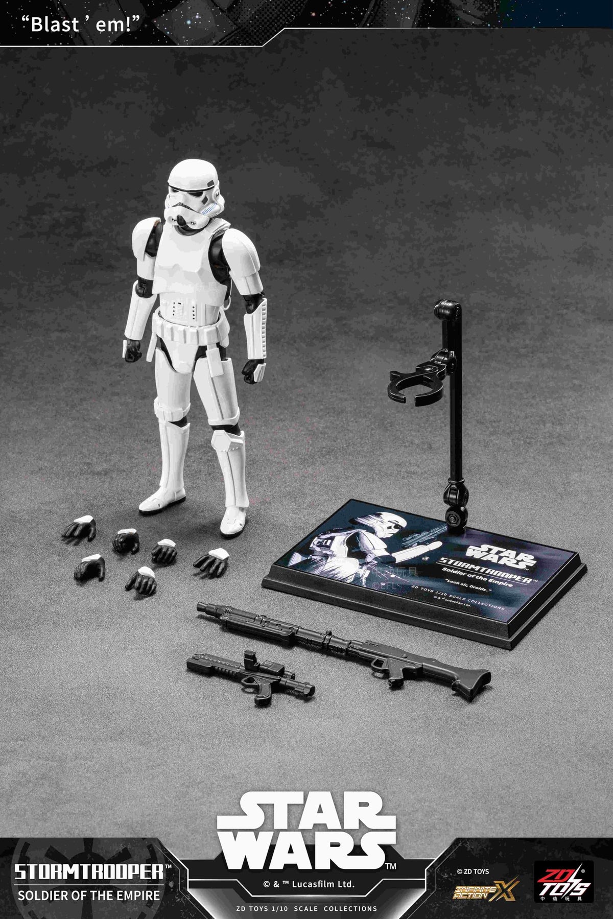 ZD ĐỒ CHƠI Nhân Vật Hành Động Chiến Tranh Giữa Các Vì Sao Stormtrooper ABS & PVC Sơn Hình Di Động