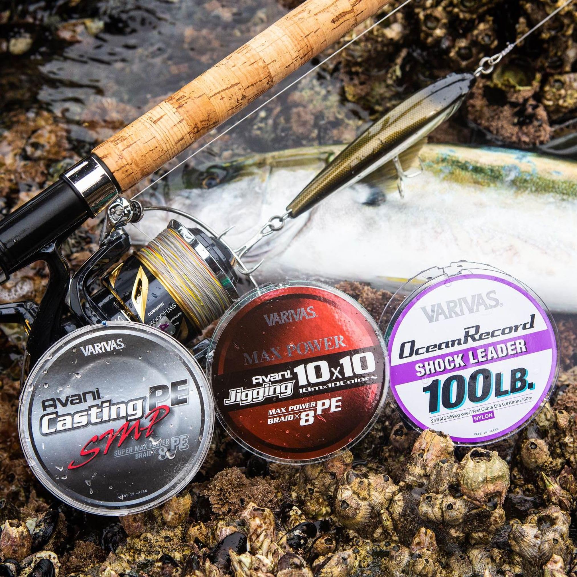 Maurice VARIVAS Leader Ocean Record Shock Leader Nylon 50m No. 20 80lb Misty Purple