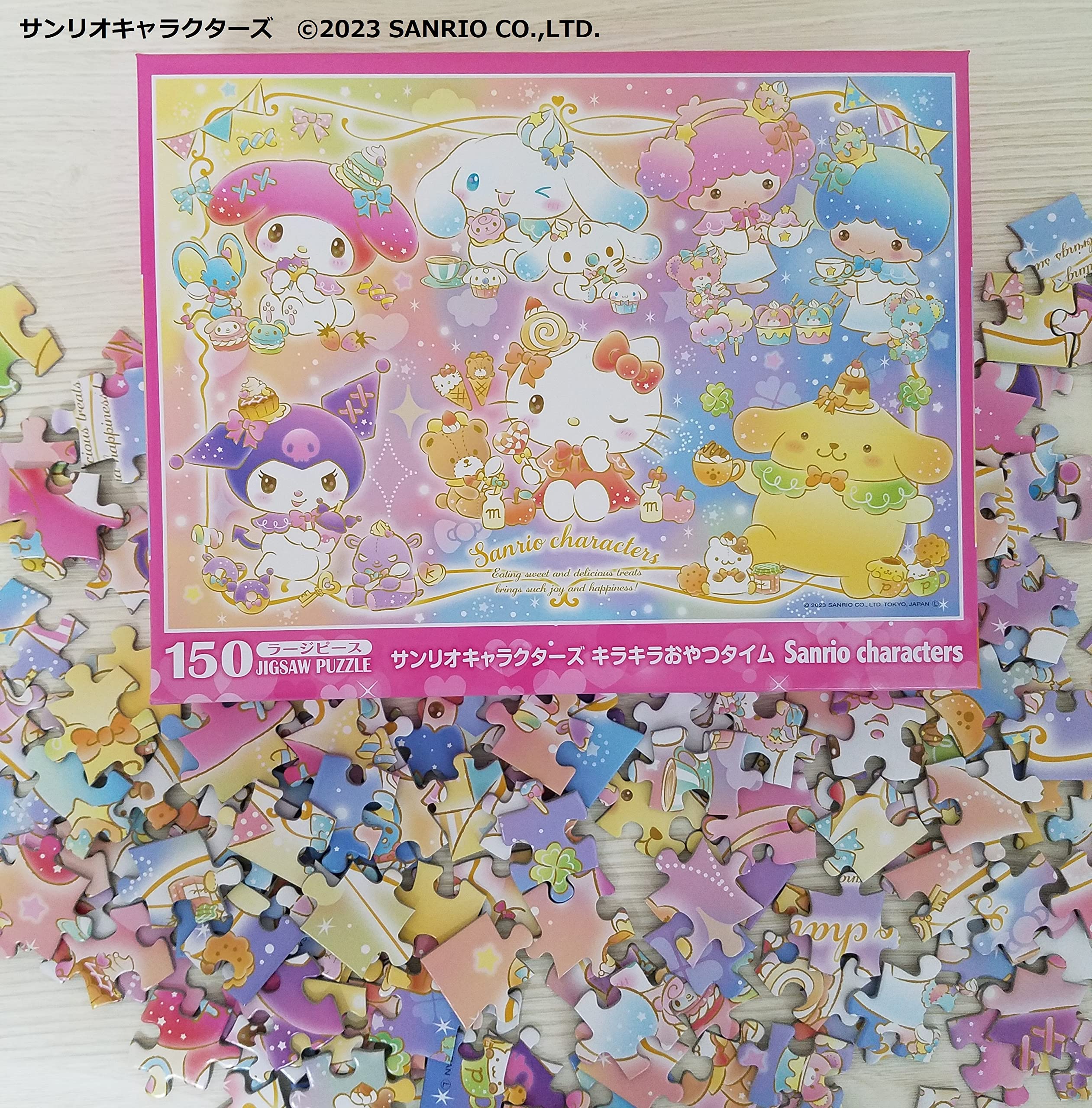 BEVERLY [Made in Japan] Beverly 150 Large Jigsaw Puzzle Sanrio Characters Sparkling Snack Time (26 x 38cm) 150L-001